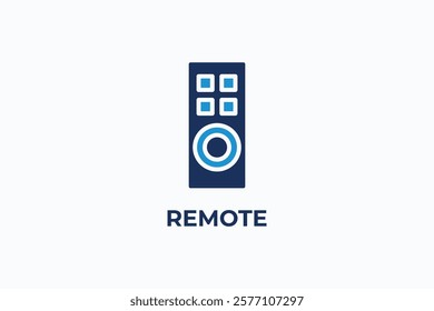 REMOTE vector, icon or logo sign isolated symbol illustration