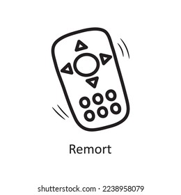 Remote vector outline Icon Design illustration. Entertainment Symbol on White background EPS 10 File