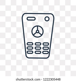 Remote vector outline icon isolated on transparent background, high quality linear Remote transparency concept can be used web and mobile