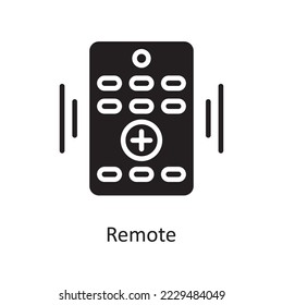 Remote  Vector Solid Icon Design illustration. Housekeeping Symbol on White background EPS 10 File
