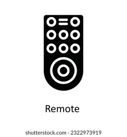 Remote-Vektorgrafik   solide Icon Design Illustration. Multimedia-Symbol auf weißem Hintergrund - EPS10-Datei