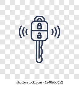 Remote vehicle icon. Trendy linear Remote vehicle logo concept on transparent background from Smarthome collection