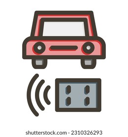 Remote Vehicle Thick Line Filled Colors For Personal And Commercial Use.
