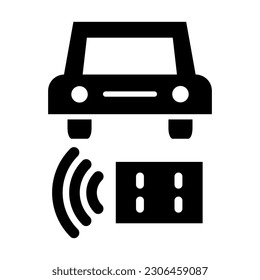 Remote Vehicle Vector Glyph Icon For Personal And Commercial Use.
