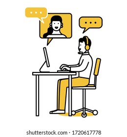remote work chat  at home