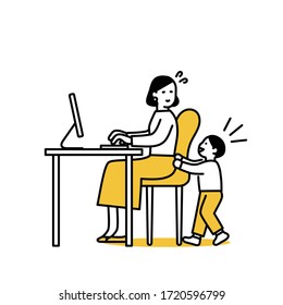  remote work with child trouble
