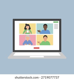 Video Llamada de colaboración de trabajo remoto 