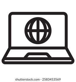 remote work, freelancer, work from home icon. Outlined vector illustration.Transparent isolated background. Vector illustration.