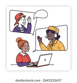 Remote Work and Freelancing Doodle Icons
