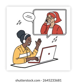 Remote Work and Freelancing Doodle Icons
