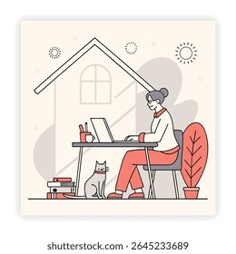 Remote Work and Freelancing Doodle Icons