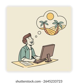 Trabajo remoto e iconos de Doodle independientes
