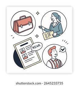 Trabajo remoto e iconos de Doodle independientes