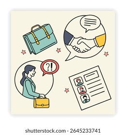 Trabajo remoto e iconos de Doodle independientes