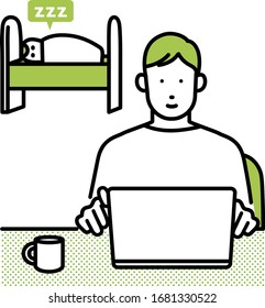 remote work at home with child