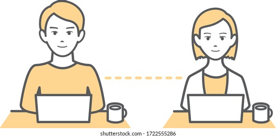 remote work at home icon