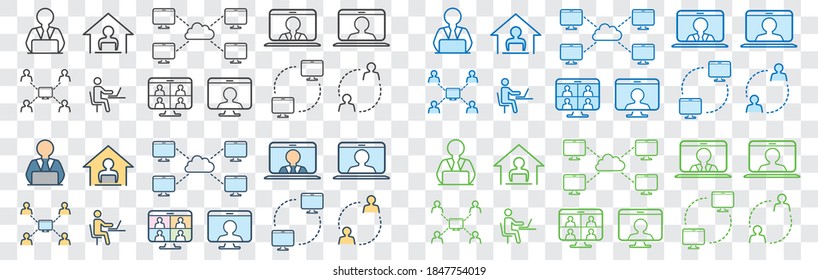 icono de trabajo remoto en casa