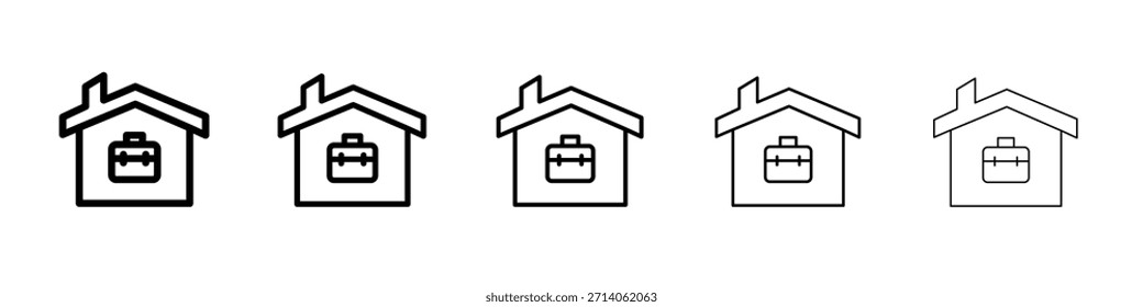 Remote-Arbeit von Home-Icon-Design, Logo, App, UI. Vektorgrafik, EPS