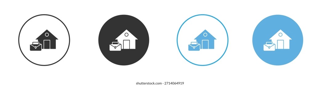 Remote-Arbeit von zu Hause aus Symbol. Entwurfsvorlage für Grafiksymbol