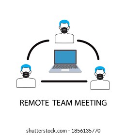 Remote work icon with work from home concept. vector illustration