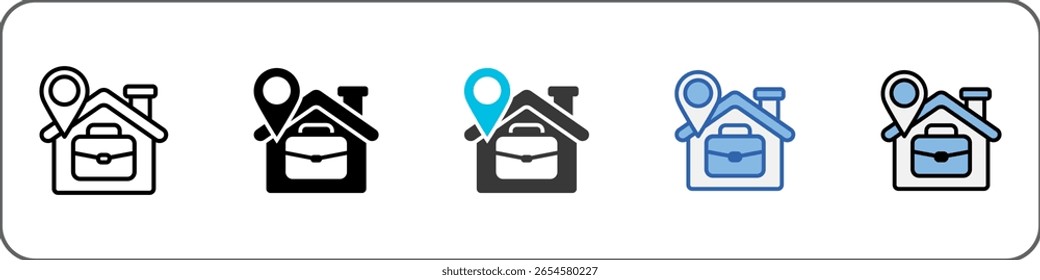Remote Work Icon Pack Multistyle Illustration