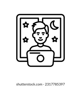 Remote Work icon in vector. Illustration