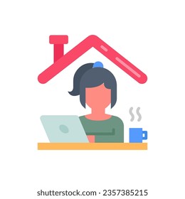Remote Work icon in vector. Illustration