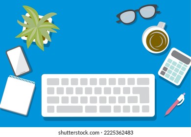 Remote work illustration of working from a room or cafe