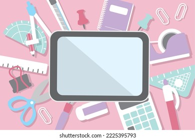 Remote work illustration of working from a room or cafe
