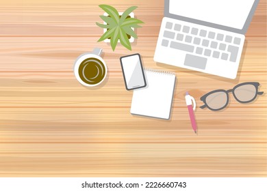 Remote work illustration of working from a room or cafe