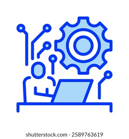 Remote Work line icon. Universal creative premium symbol. Vector sign icon logo template. Vector illustration