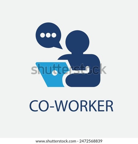 Remote Work. Line Symbol Worker Man at the Desk Designer-Freelancer. Icon in Outline Style From the Set Icons of Coworking and Workplace or Workspace. Custom Vector Pictogram Editable Stroke