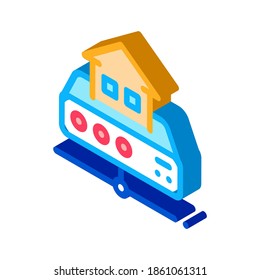 remote work server icon vector. isometric remote work server sign. color isolated symbol illustration