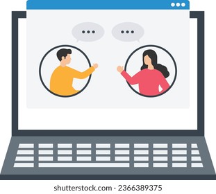 Remote work team meeting, Online communication and business discussion, Video conference to link between home and office, Team virtually discuss work from laptop

