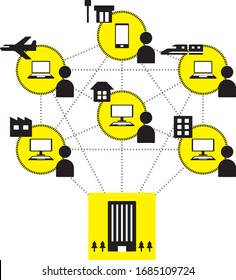 Remote work Telework Image Illustration