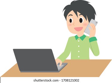 Laptop Desktop Phone Stock Illustrations Images Vectors Shutterstock
