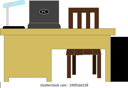 Remote work and wooden desk
