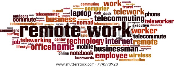 remote-work-word-cloud-concept-vector-stock-vector-royalty-free