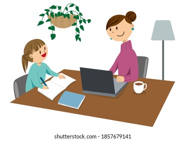 Remote work_people working at home