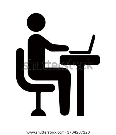 Remote working, Coworking, freelancer vector icon illustration