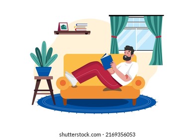 Remote Working Illustration concept. Flat illustration isolated on white background