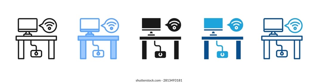 Remote Workstation web icon with multiple style collection