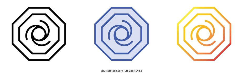 remotely started equipment icon. Linear, Blue Fill and Gradient Style Design Isolated On White Background