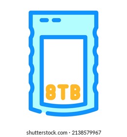 vector de icono de color de disco duro extraíble. signo de disco duro extraíble. ilustración de símbolo aislado