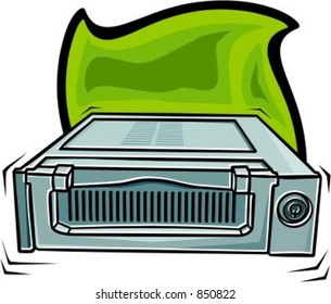 Removable rack for hard drive. Check my portfolio for many more images of this series.
