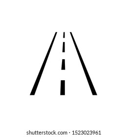 Removable road or road marking.  Vector icon or sign isolated on a white background