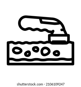 eliminación del vector de icono de línea de puntos de edad. signo de eliminación de los puntos de edad. símbolo de contorno aislado ilustración negra
