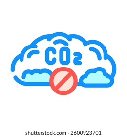 removal carbon color icon vector. removal carbon sign. isolated symbol illustration