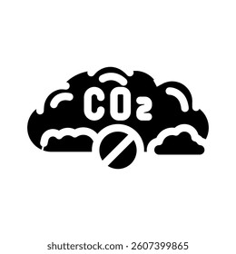 removal carbon glyph icon vector. removal carbon sign. isolated symbol illustration