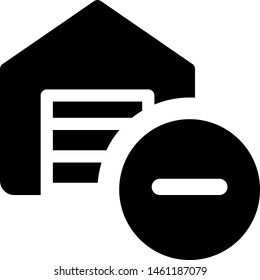 Removal of digital portal of storage warehouse logotype